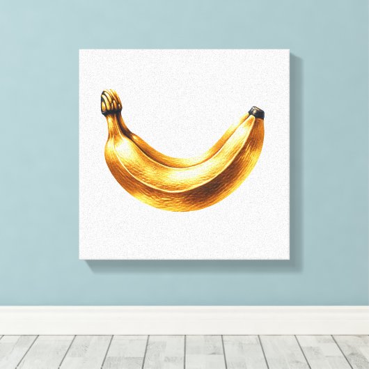 Luxe gouden banaan canvas afdruk (Insitu (Houten vloer))