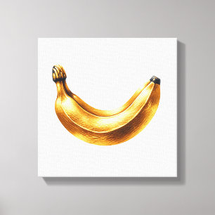 Luxe gouden banaan canvas afdruk