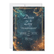 Luxe Gouden Barok Hemelse Sterren Nacht Bruiloft