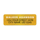 Luxe gouden bedrijfsnaam Retouradres Labels (Voorkant)