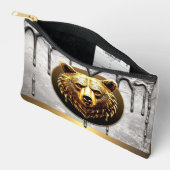 Luxe Gouden Beer Embleem Metaal Stijl 🐻 Etui (Open)