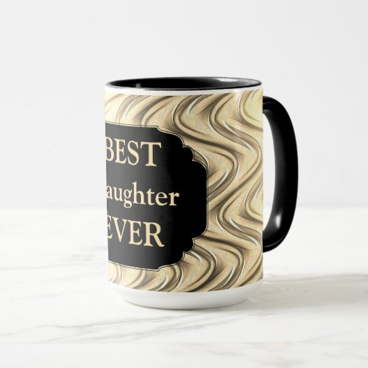 Luxe Gouden 'Beste Dochter Ooit'-ontwerp Mok (Voorkant rechts)