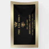 Luxe gouden bijenmakerskroon honingbij spandoek (Verticaal)