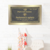 Luxe gouden bijenmakerskroon honingbij spandoek (Insitu)