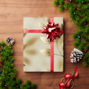 Luxe gouden blad inpakpapier Elegante vakantie