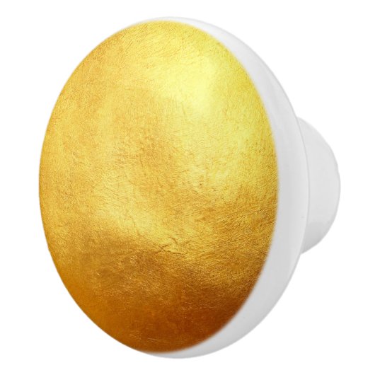 Luxe Gouden Blad Metallic Dure Trendy Keramische Knop (Rechts)