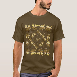 luxe gouden bladeren, Golden, Gold Luxury; T-shirt