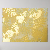 Luxe gouden bladeren pastel natuur echt folie afdrukken (Voorkant)