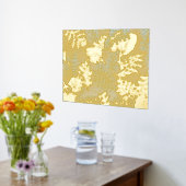 Luxe gouden bladeren pastel natuur echt folie afdrukken (Laag (Keuken))