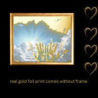 Luxe Gouden Blauwe Hemel Wolken Stairway Heaven Ec