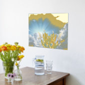 Luxe Gouden Blauwe Hemel Wolken Stairway Heaven Ec Folie Afdrukken (Laag (Keuken))