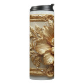 Luxe Gouden Bloem Frame Thermosbeker (Gedraaid links)
