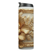 Luxe Gouden Bloem Frame Thermosbeker (Geroteerd rechts)