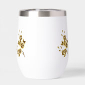 Luxe Gouden Bloem Glitter Typografie (Achterkant)