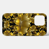 Luxe Gouden Bloem Gravure Case-Mate iPhone Case (Achterkant (horizontaal))