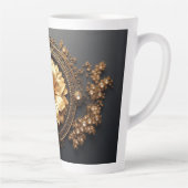 Luxe Gouden Bloem Latte Mok (Rechts)