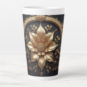Luxe Gouden Bloem Latte Mok