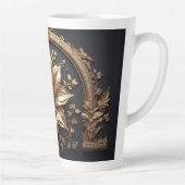 Luxe Gouden Bloem Latte Mok (Rechts)