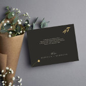 Luxe Gouden Bloem Minimalistisch Bedankkaart