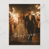 Luxe gouden bloem minimalistische foto Dank u Briefkaart (Voorkant)