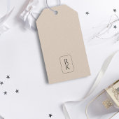 Luxe Gouden Bloem Monogram Bedankt Bruiloft Cadeaulabel