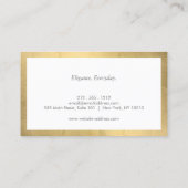 Luxe Gouden Bloem Sieraden Ontwerper Visitekaartje (Achterkant)