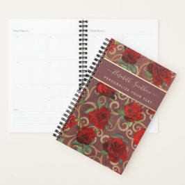Luxe Gouden Bloemen Elegante Chic Klasse Aangepast Planner
