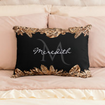 Luxe Gouden Bloemen Elegante Chic Klasse Zwarte