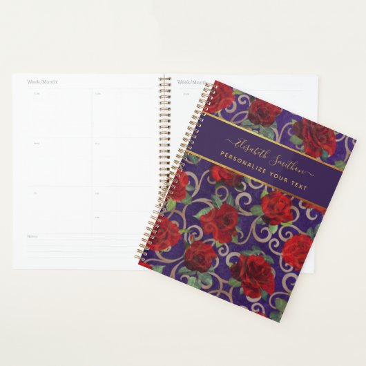 Luxe Gouden Bloemen Elegante Chic Klassevol Op Maa Planner (Display)