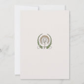 Luxe Gouden Bloemen Islamitische Huwelijkssuite Kaart (Achterkant)