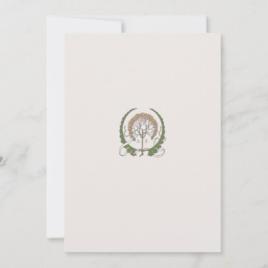 Luxe Gouden Bloemen Islamitische Huwelijkssuite Kaart (Achterkant)