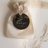 Luxe gouden bloemen minimalistische bruiloft Dank  Bedankjes Labels