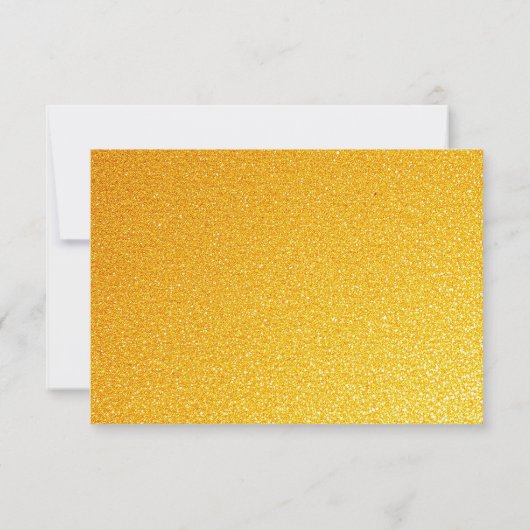 Luxe Gouden Bloemen Zwart en Goud Quinceanera RSVP Kaartje (Achterkant)