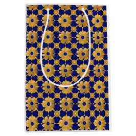 "Luxe Gouden Bloemencadeautas – Elegante Verpakkin Medium Cadeauzakje