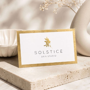 Luxe Gouden Bloemisten Estheetician Visitekaartje