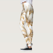 Luxe gouden bloemmotief Leggings (Links)