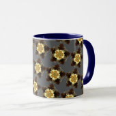 Luxe Gouden Bloemrijke Mandala Sierontwerp Mok (Voorkant rechts)