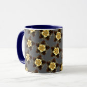 Luxe Gouden Bloemrijke Mandala Sierontwerp Mok (Voorkant links)