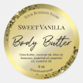 Luxe gouden body boter etiketten (Voorkant)