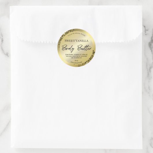 Luxe gouden body boter etiketten (Tas)