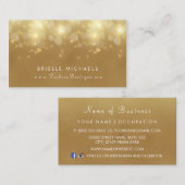 Luxe Gouden Bokeh Glamour Boutique Visitekaartje (Voorkant / Achterkant)