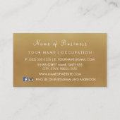 Luxe Gouden Bokeh Glamour Boutique Visitekaartje (Achterkant)