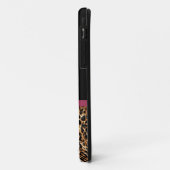 Luxe Gouden Bont Luipaardprint Mauve Strik Met Naa Case-Mate iPhone Case (Achterkant/links)