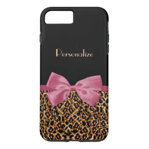 Luxe Gouden Bont Luipaardprint Mauve Strik Met Naa Case-Mate iPhone Case