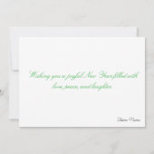 Luxe Gouden Boog & Confetti Nieuwjaar Feestdagenkaart (Achterkant)