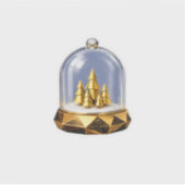 Luxe Gouden Boom Bos Glas Koepel Sticker Kunst G (Voorkant)