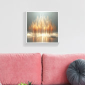 Luxe Gouden Bos Abstract - Moderne Architectuur Canvas Afdruk (Insitu (Woonkamer))