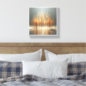 Luxe Gouden Bos Abstract - Moderne Architectuur Canvas Afdruk (Insitu (Slaapkamer))