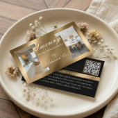 Luxe Gouden Bouwer Bouwbedrijf Foto QR Code Visitekaartje