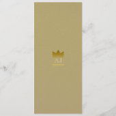 Luxe Gouden Bruiloft Menu (Achterkant)